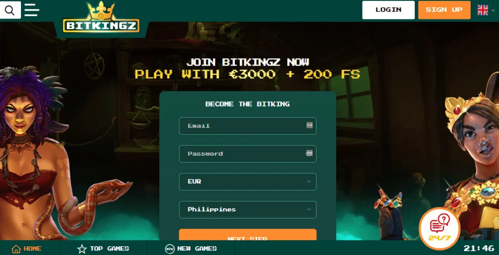 Bitkingz Casino play